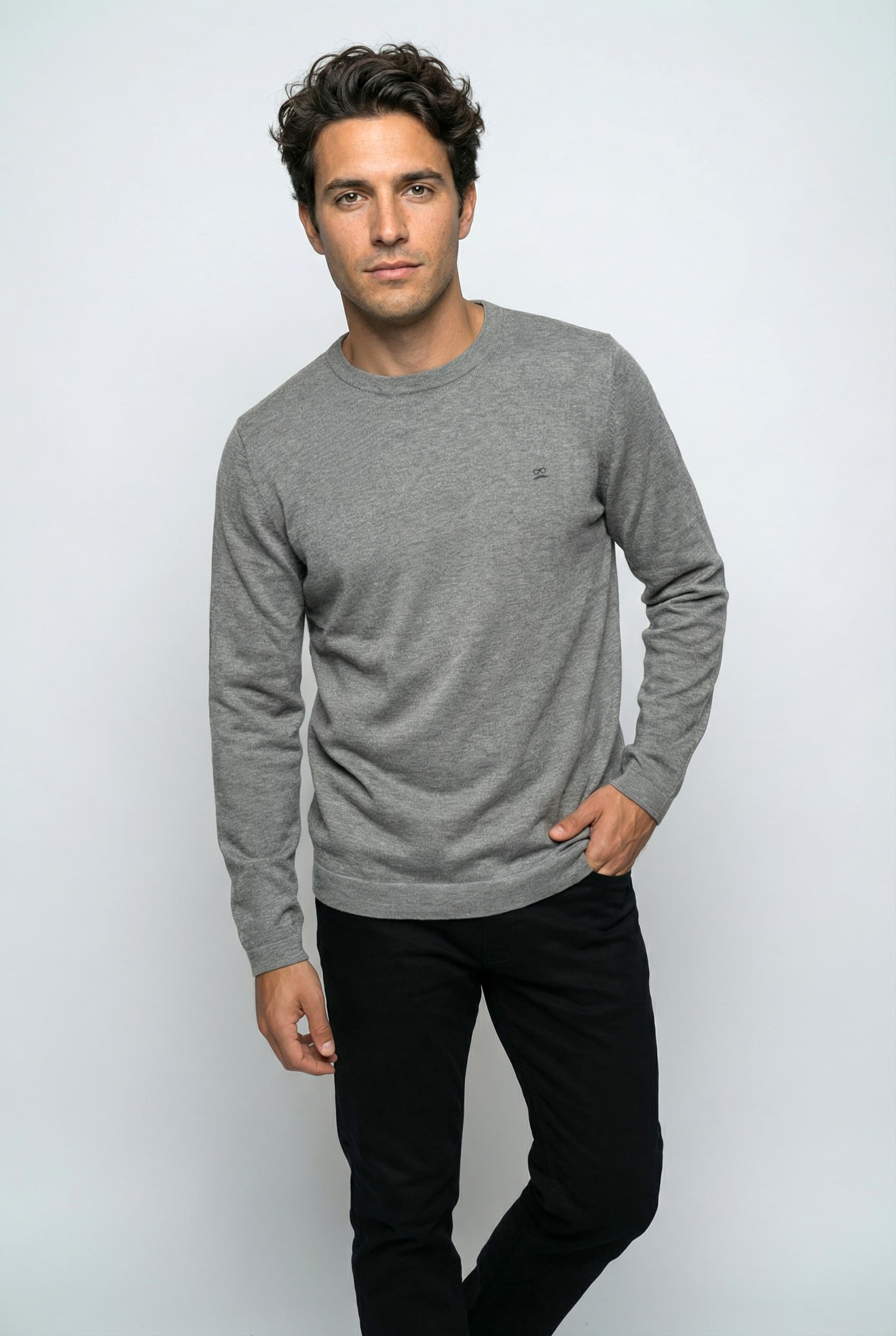 Jersey Cuello Caja Soft Gris