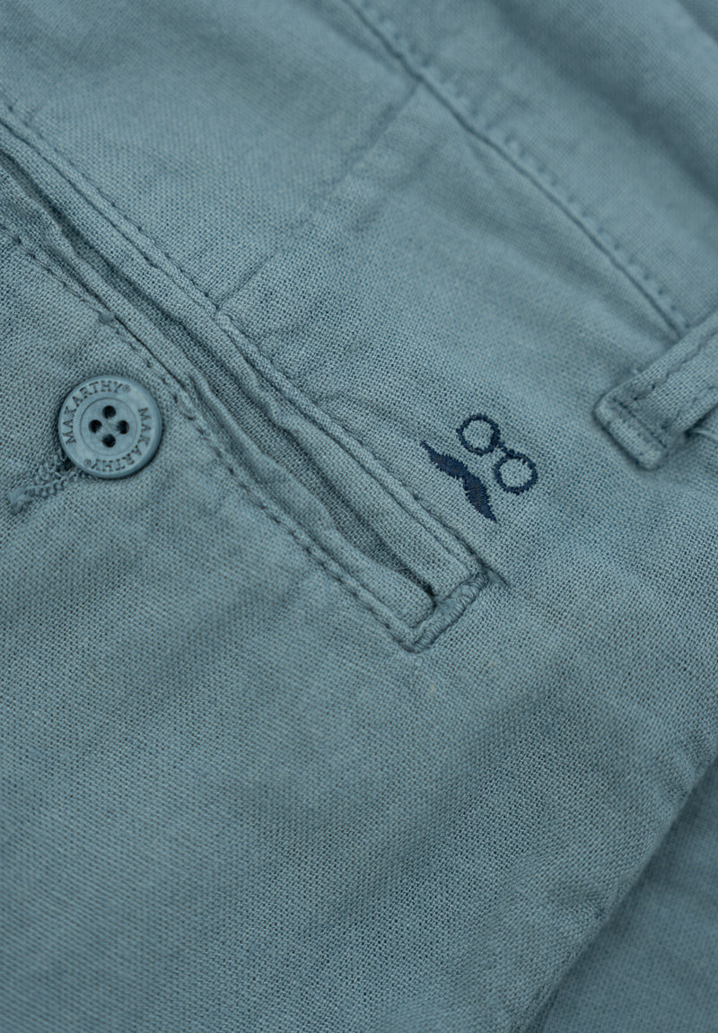 Pantalón Chino Lino Gris Azulado