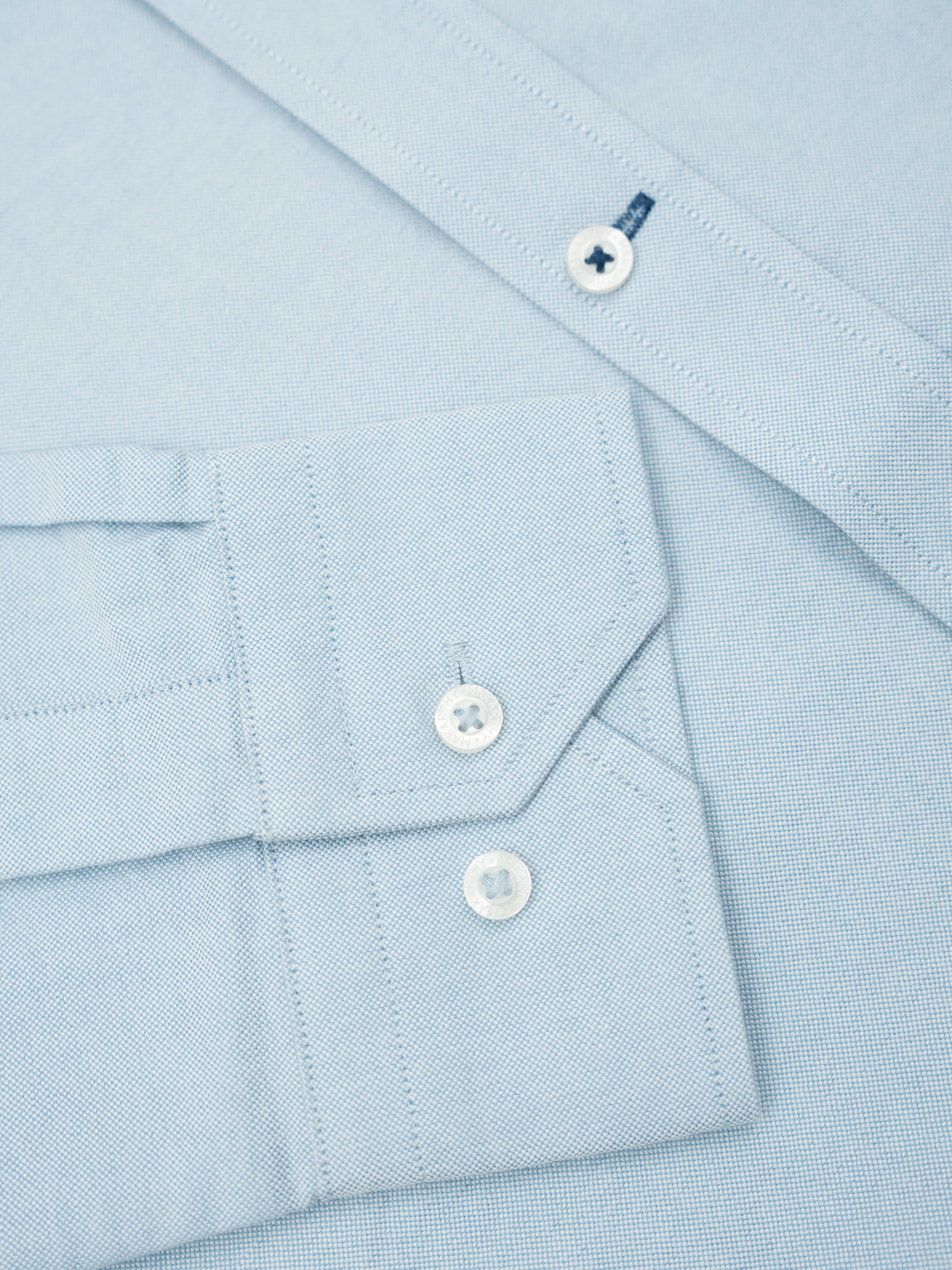 Camisa Oxford Azul Medio