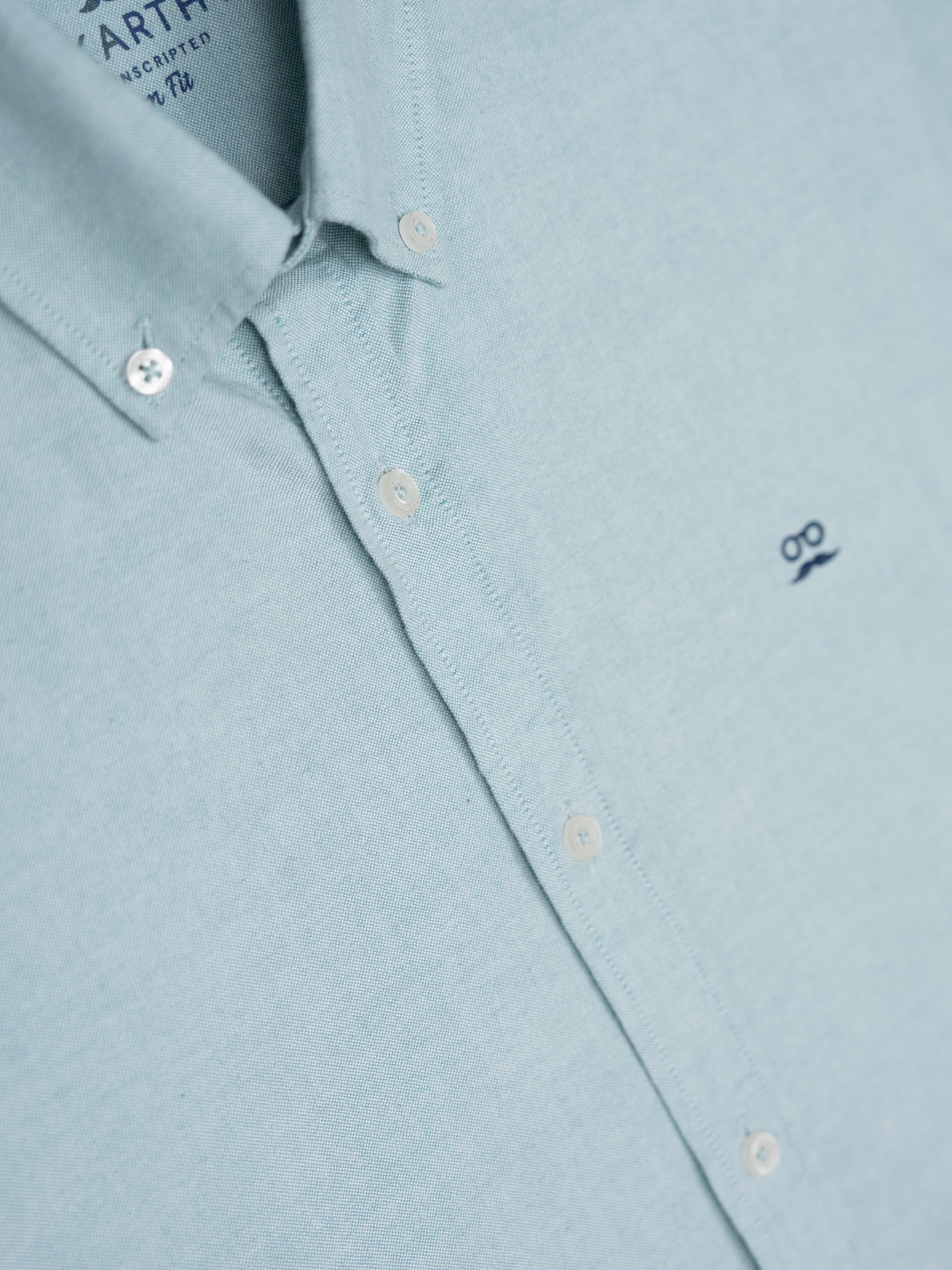 Camisa Oxford Azul Humo