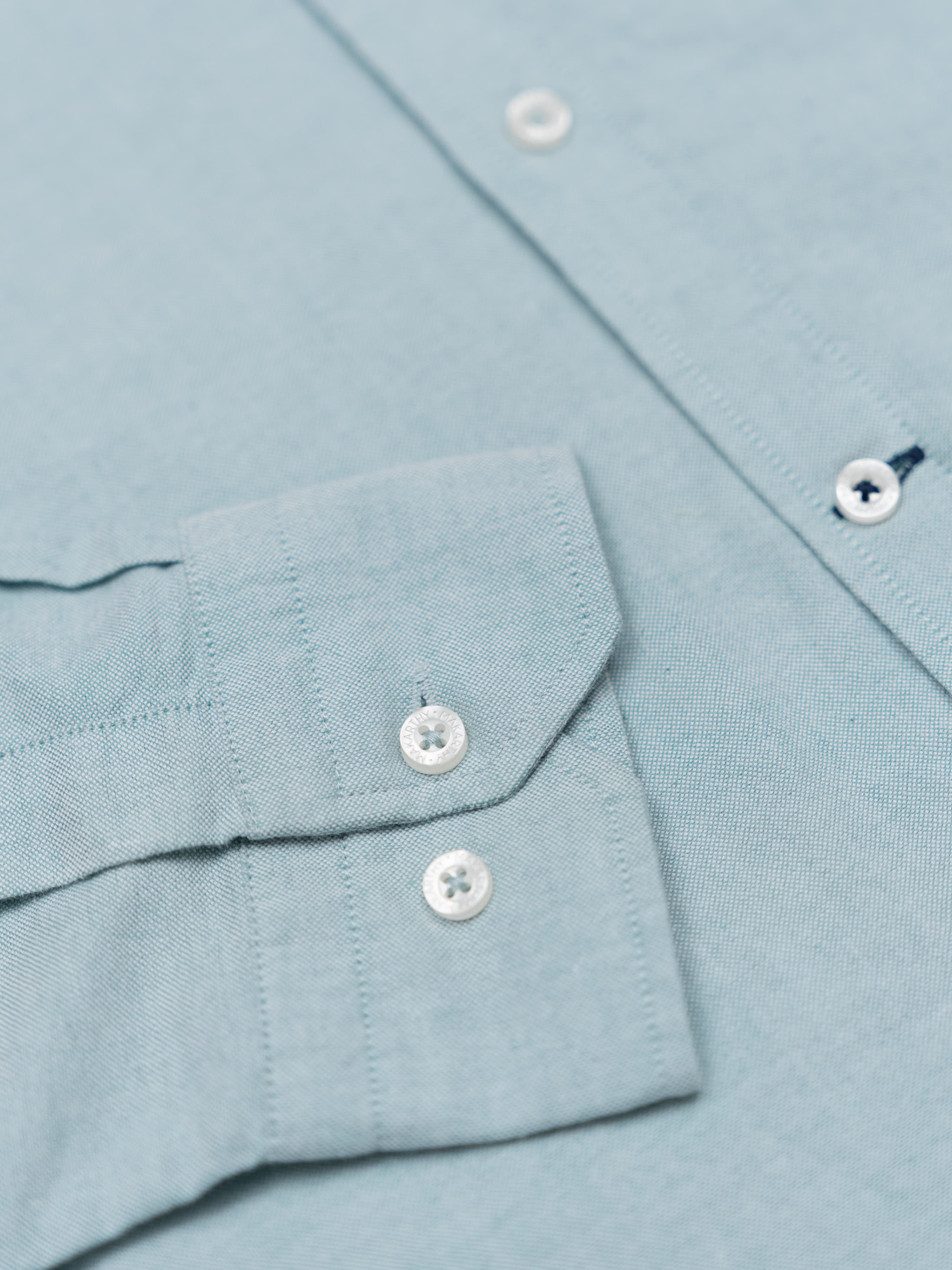 Camisa Oxford Azul Humo