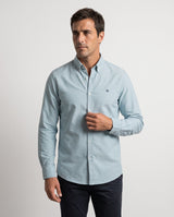 Camisa Oxford Azul Humo