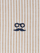 Camisa Oxford Rayas Avellana