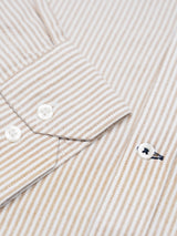 Camisa Oxford Rayas Avellana
