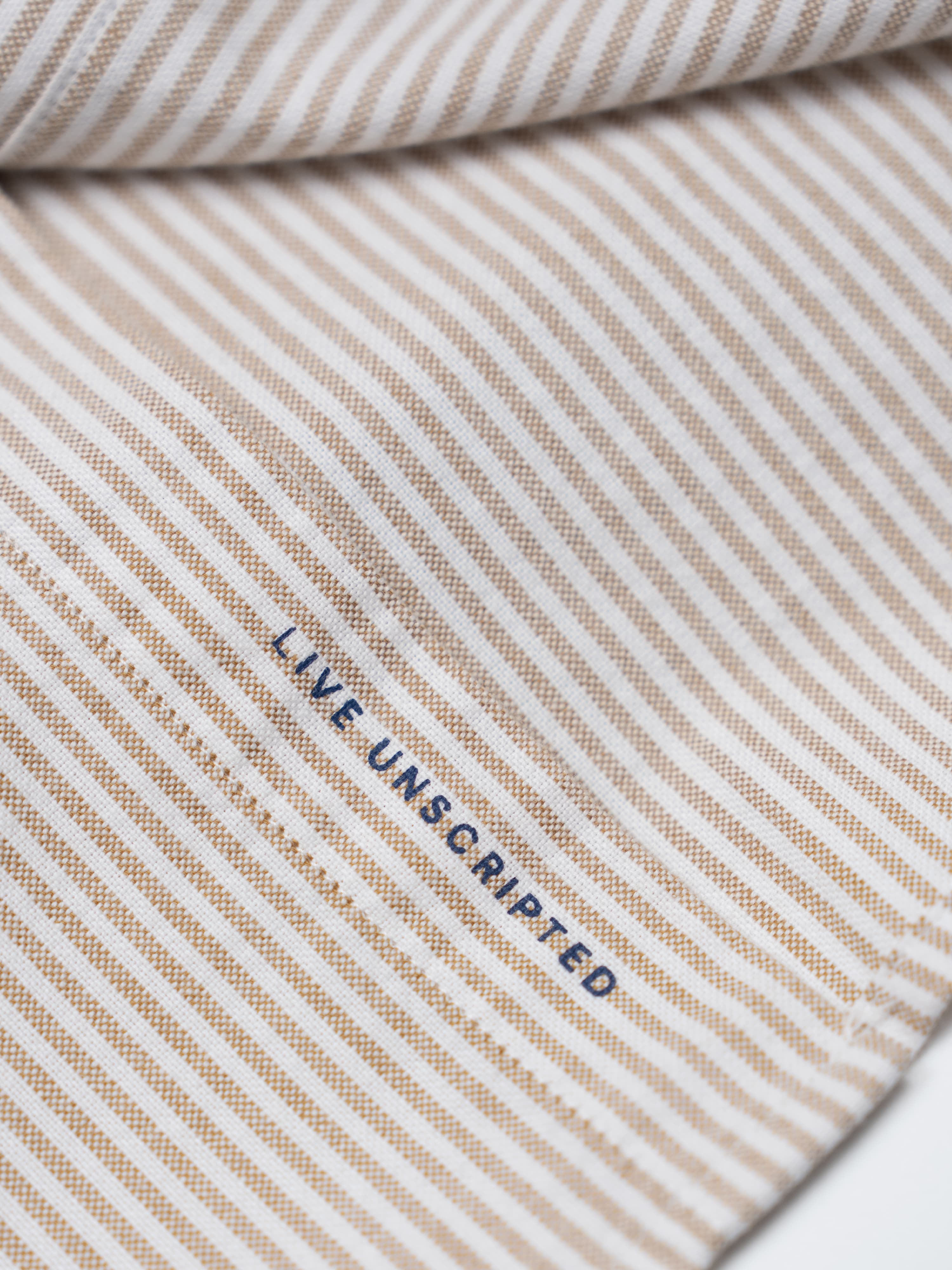 Camisa Oxford Rayas Avellana