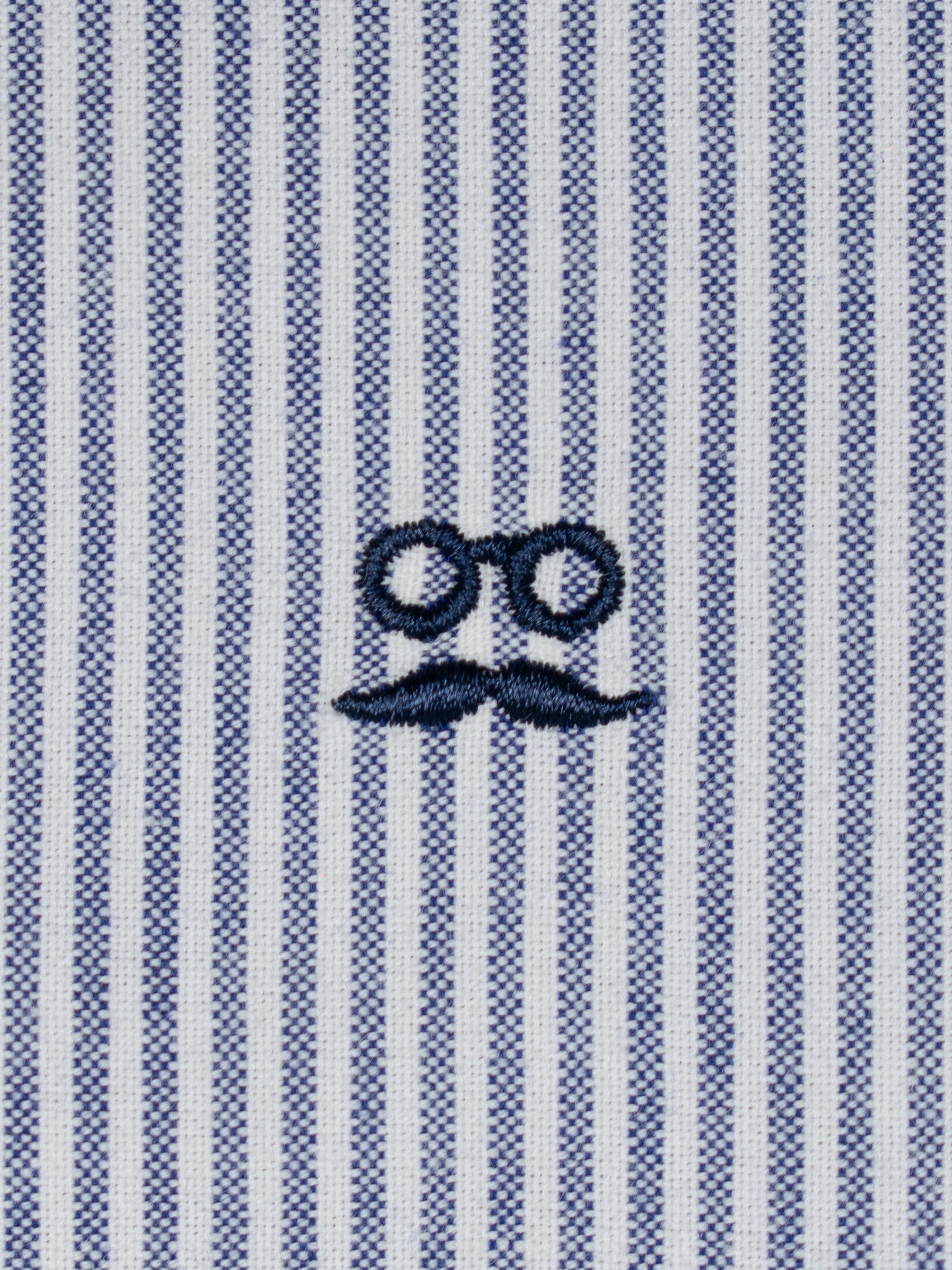 Camisa Oxford Rayas Marino