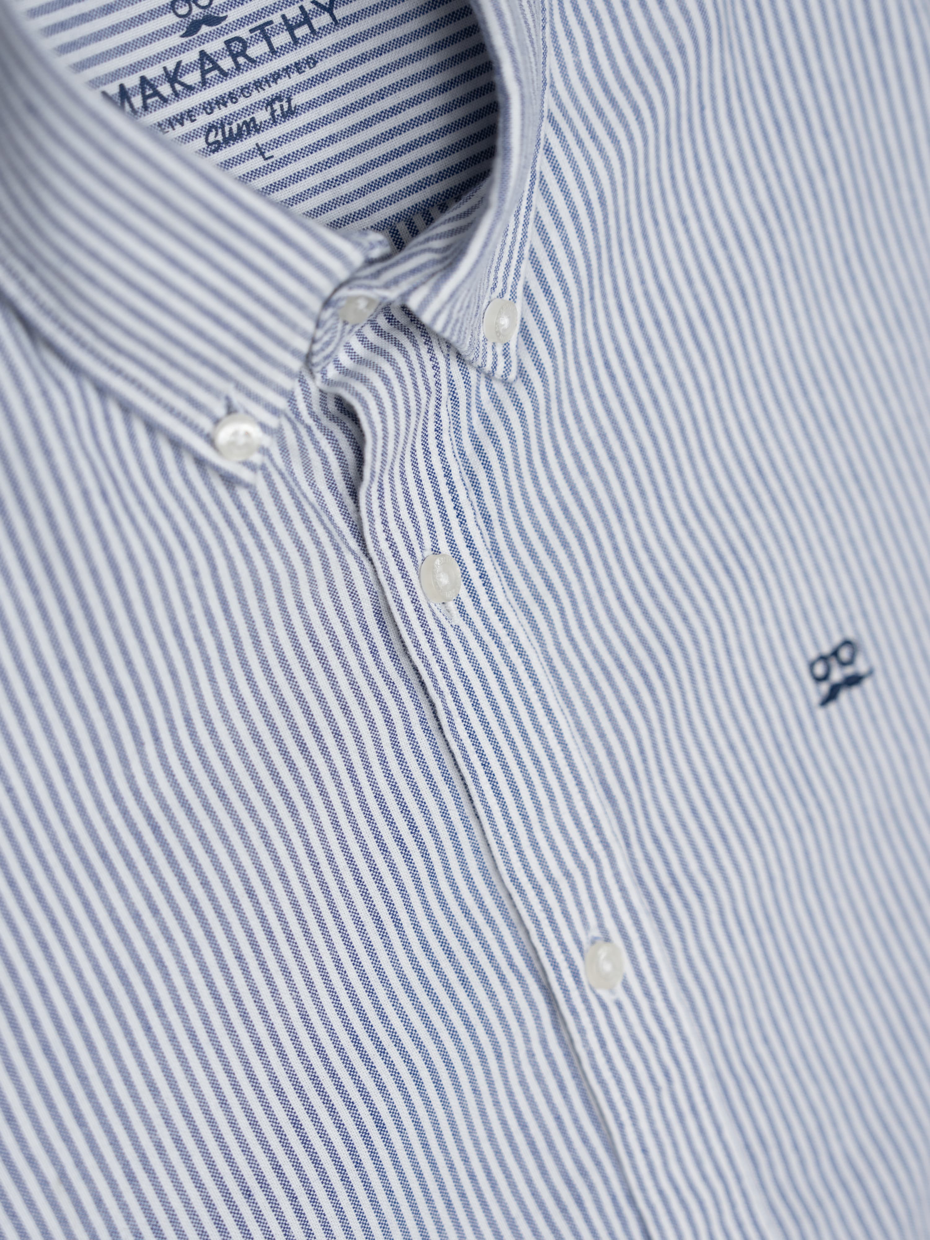 Camisa Oxford Rayas Marino