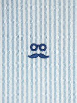 Camisa Oxford Rayas Azul Medio