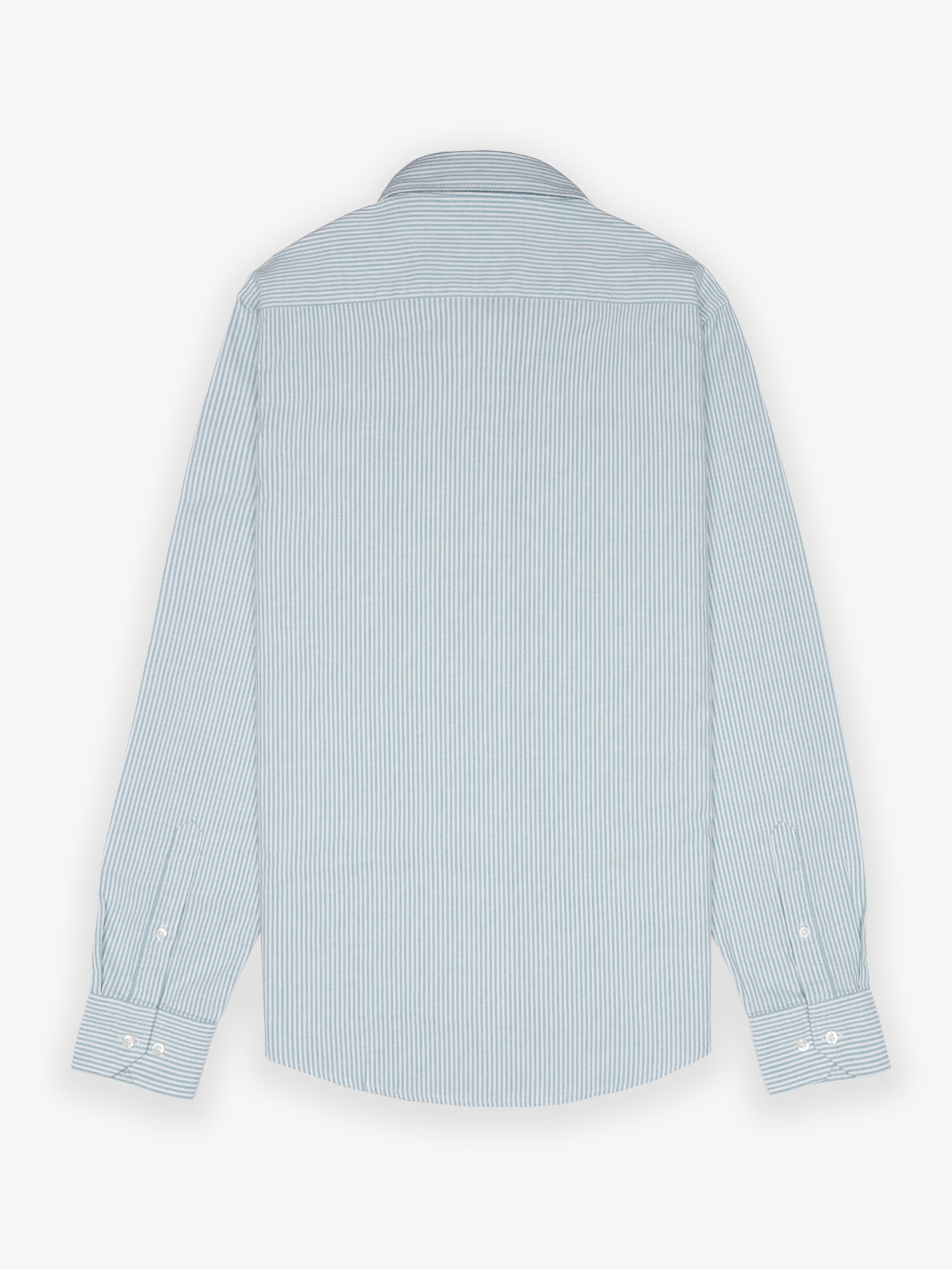 Camisa Oxford Rayas Azul Humo