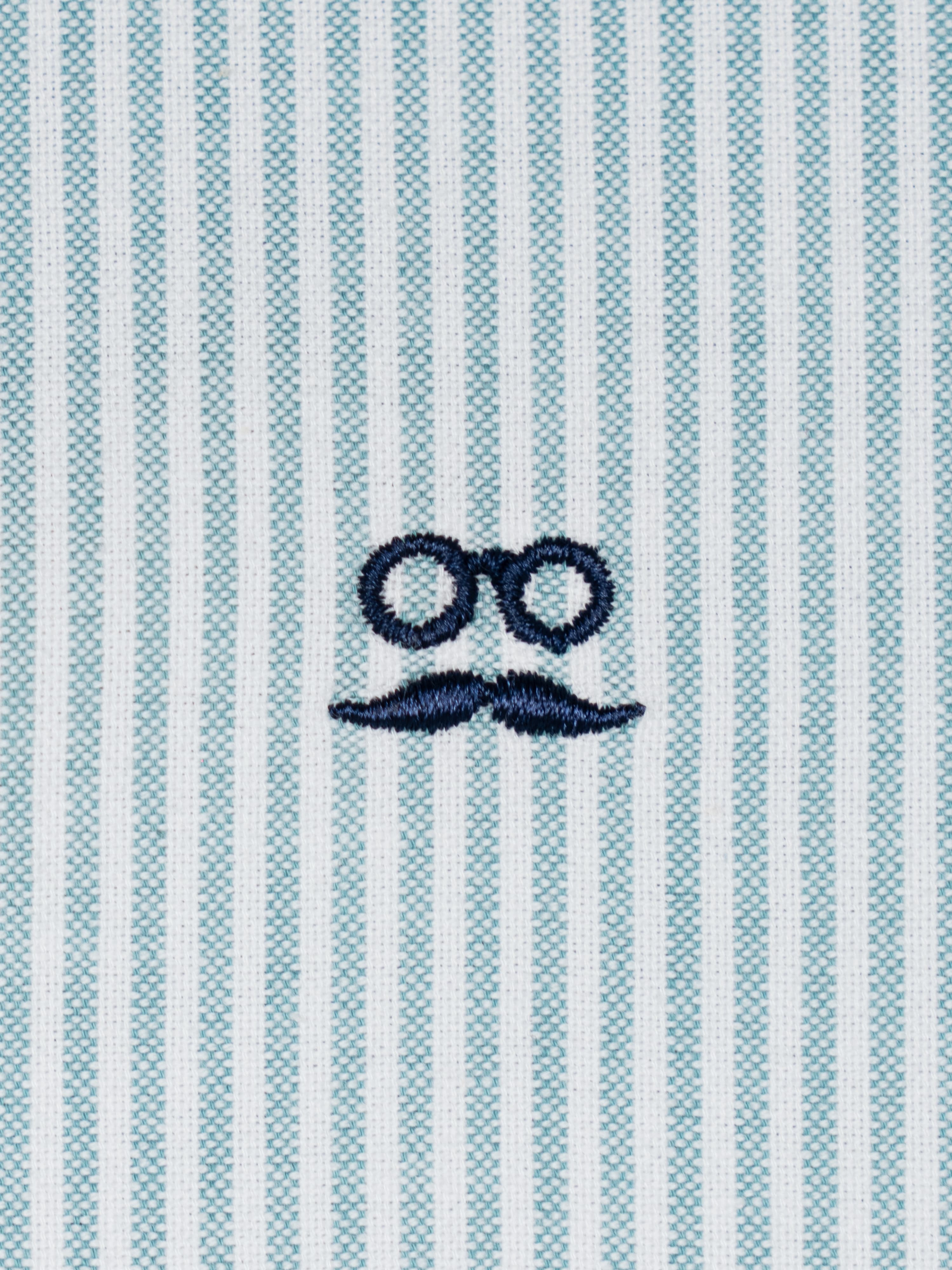 Camisa Oxford Rayas Azul Humo