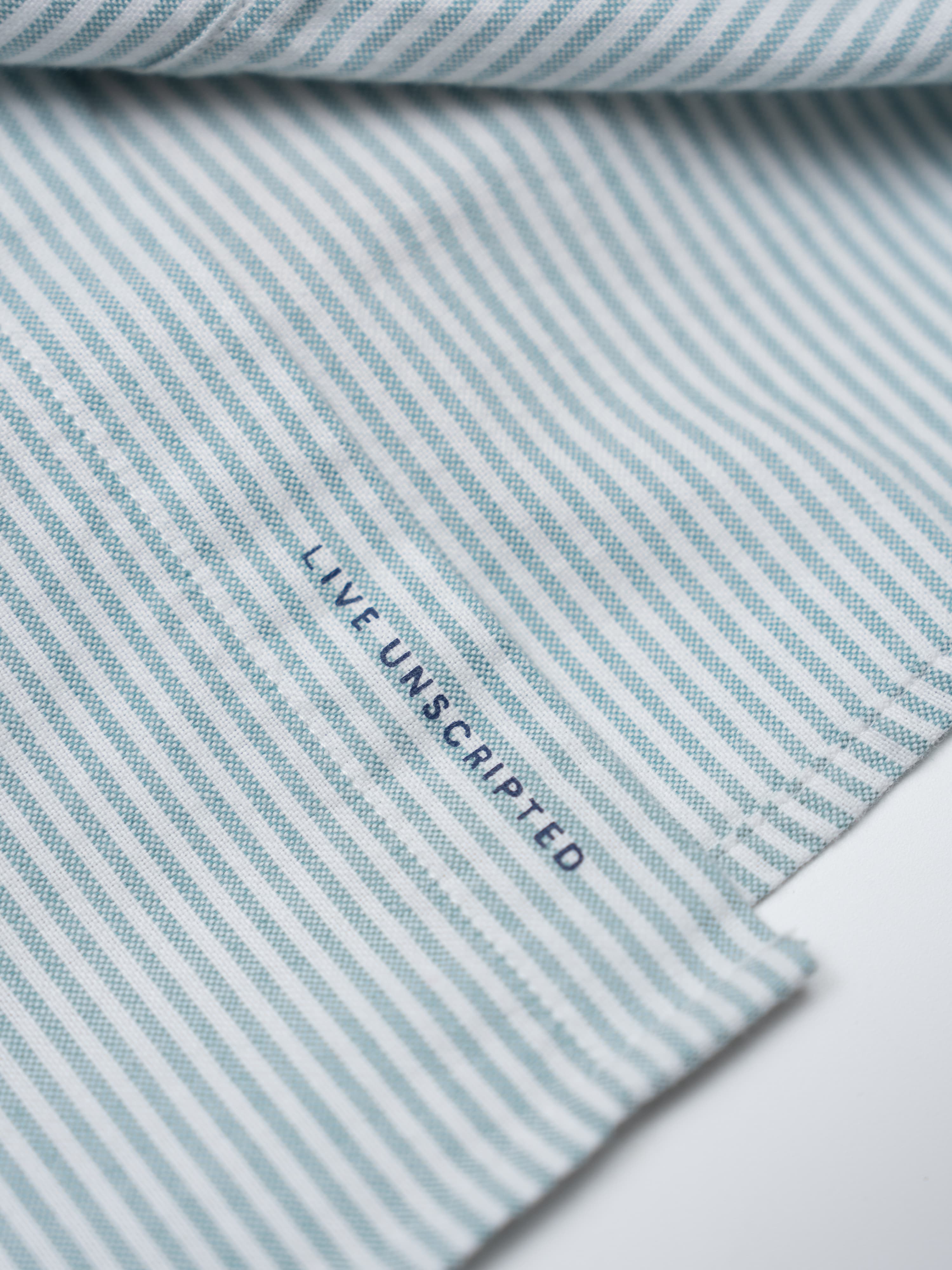 Camisa Oxford Rayas Azul Humo