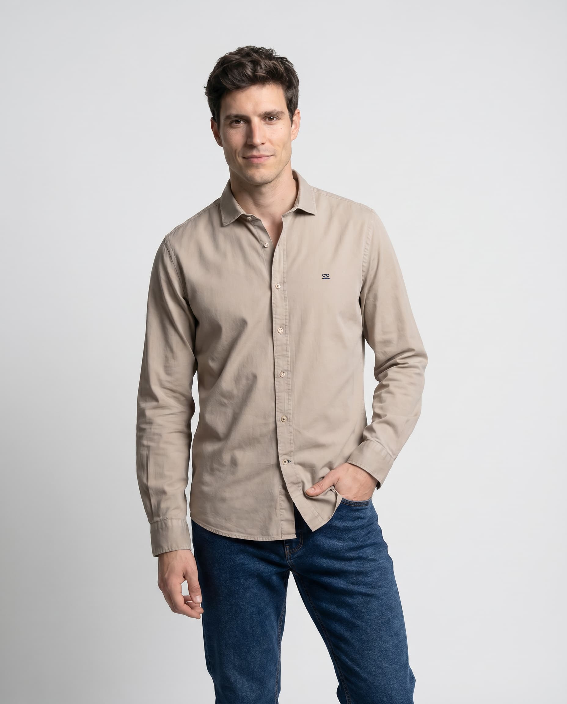 Camisa Sarga PPT Beige