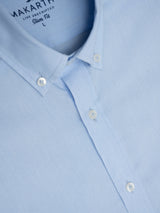 Camisa Fil a Fil Lycra Celeste