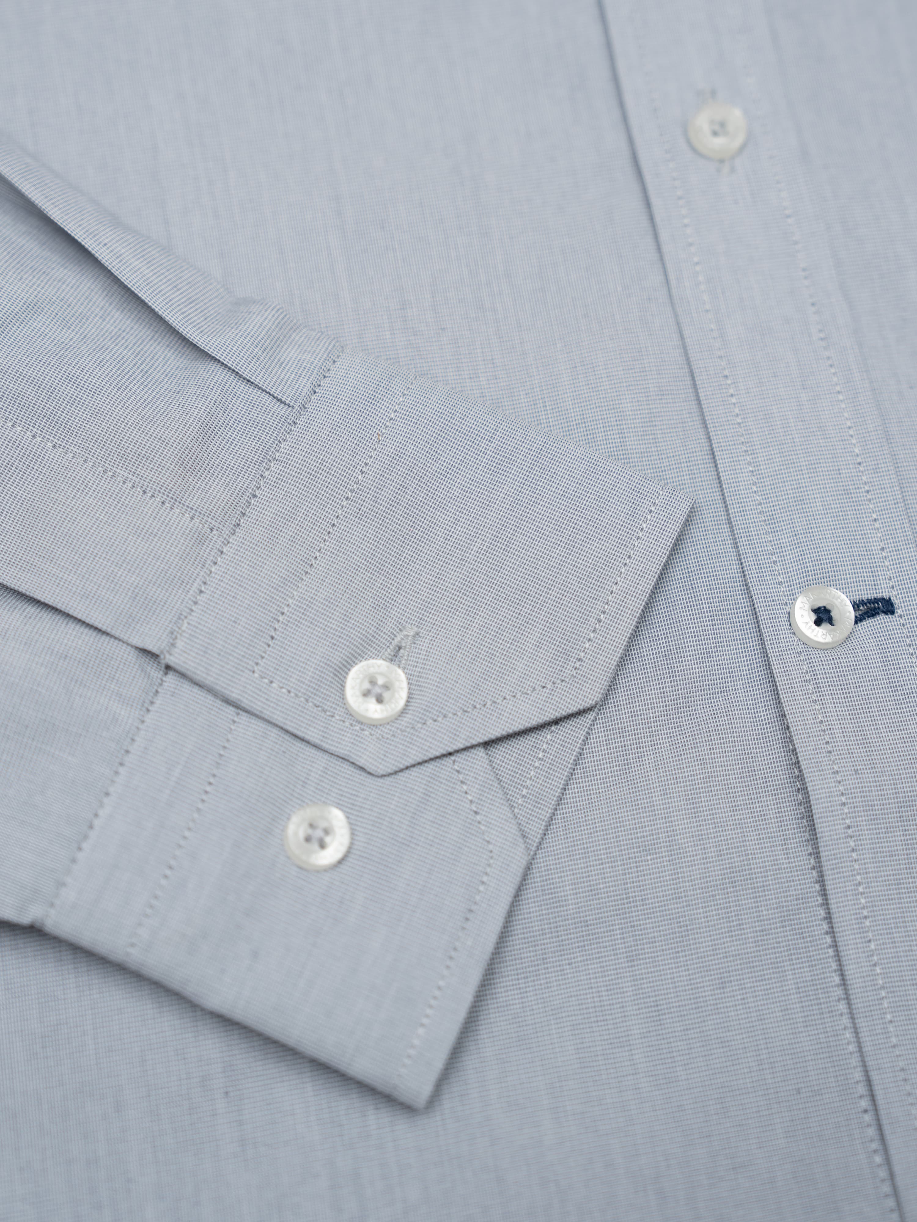 Camisa Fil a Fil Lycra Gris
