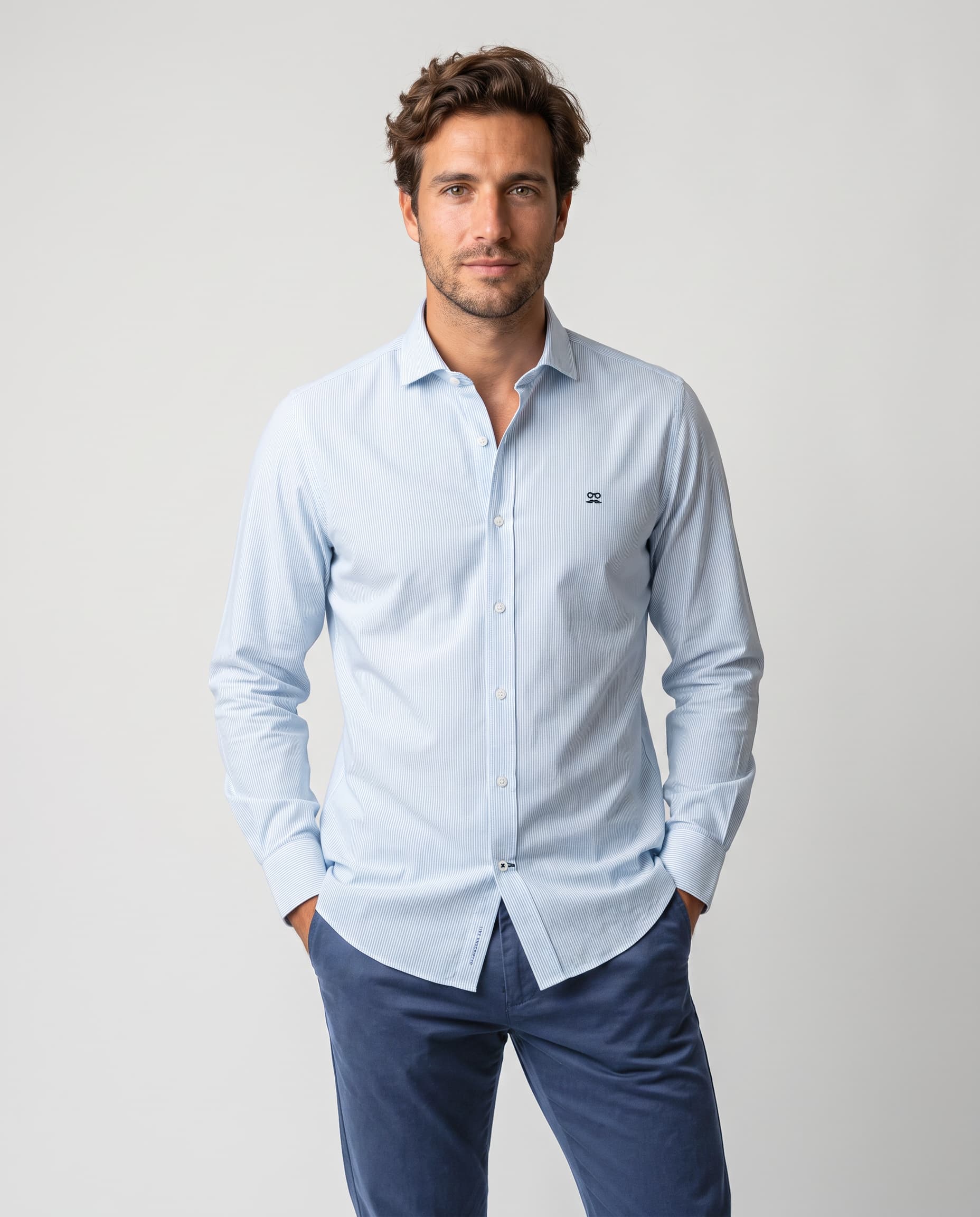 Camisa Rayas Nordic Celeste
