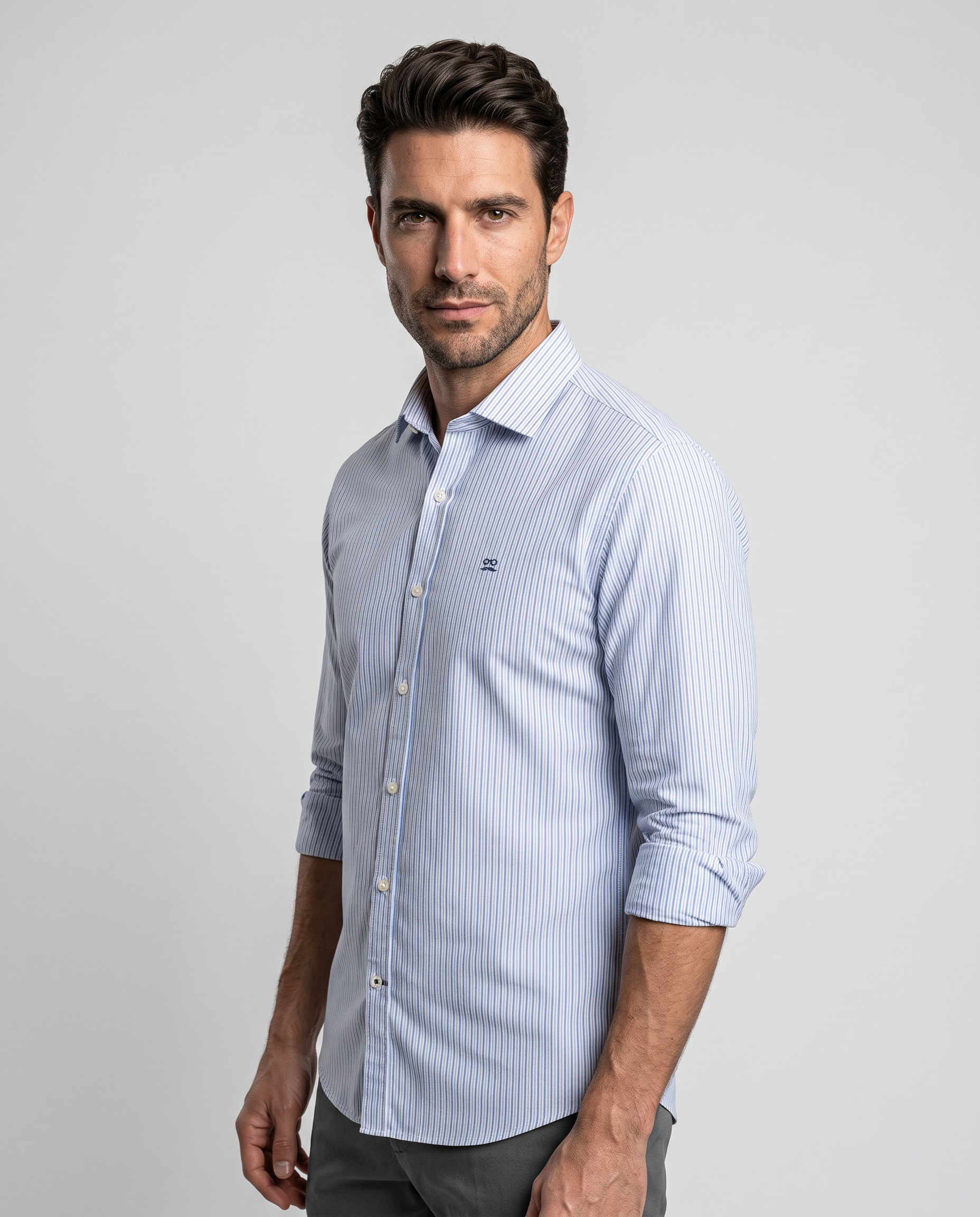 Camisa Rayas Fall Marino