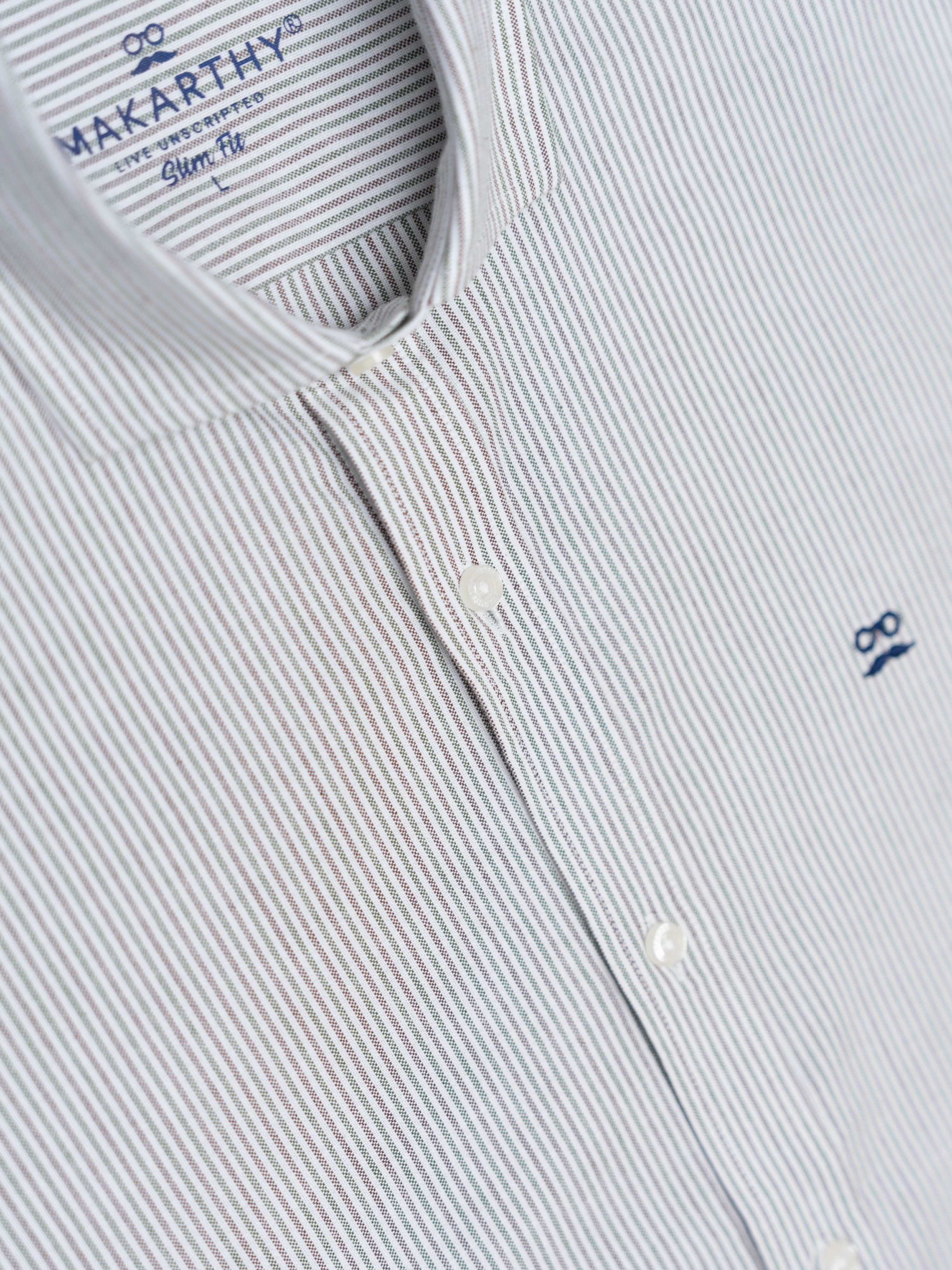 Camisa Rayas Fall Light Green