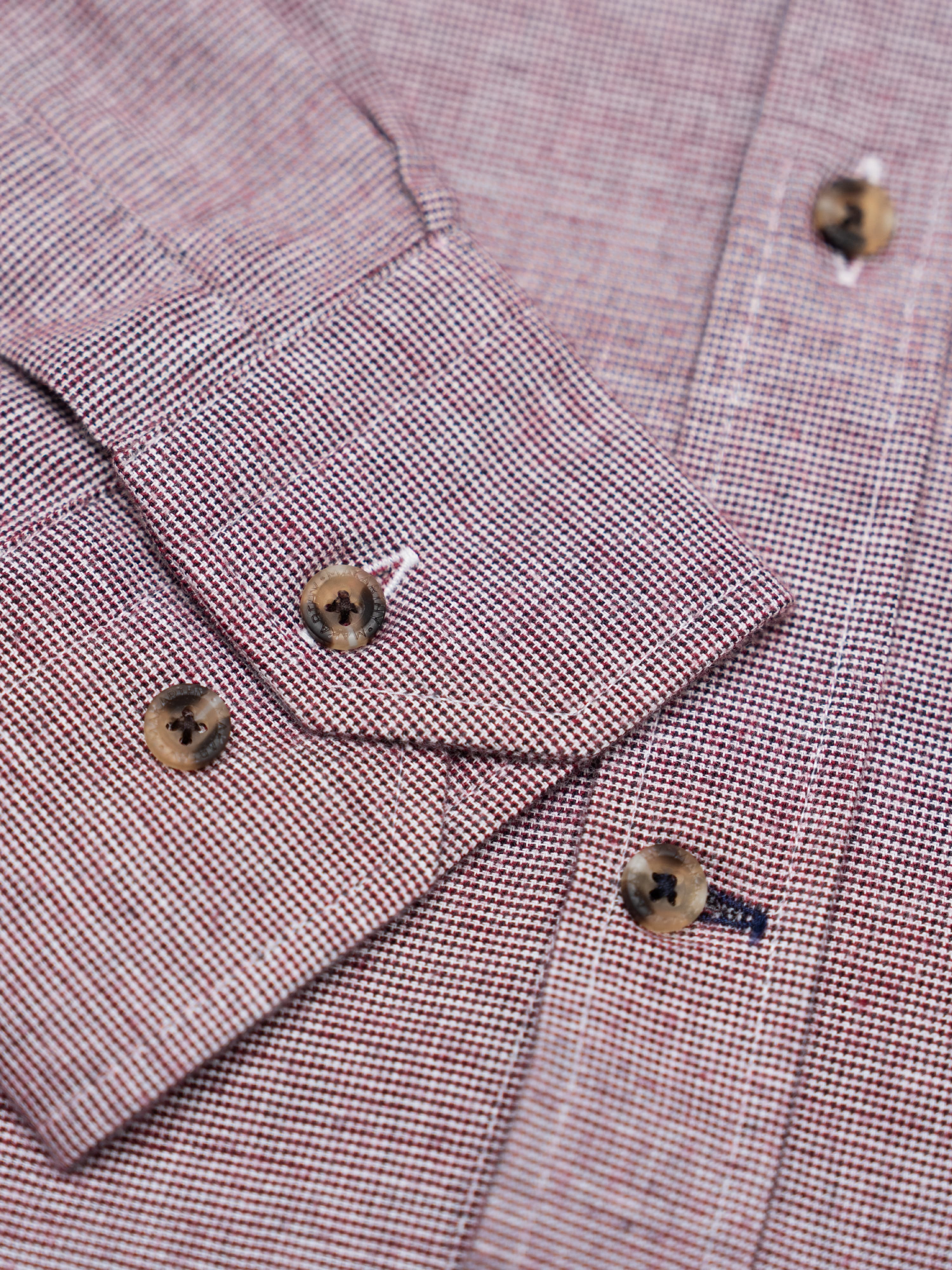 Camisa Cuadros Tweed Rojizo