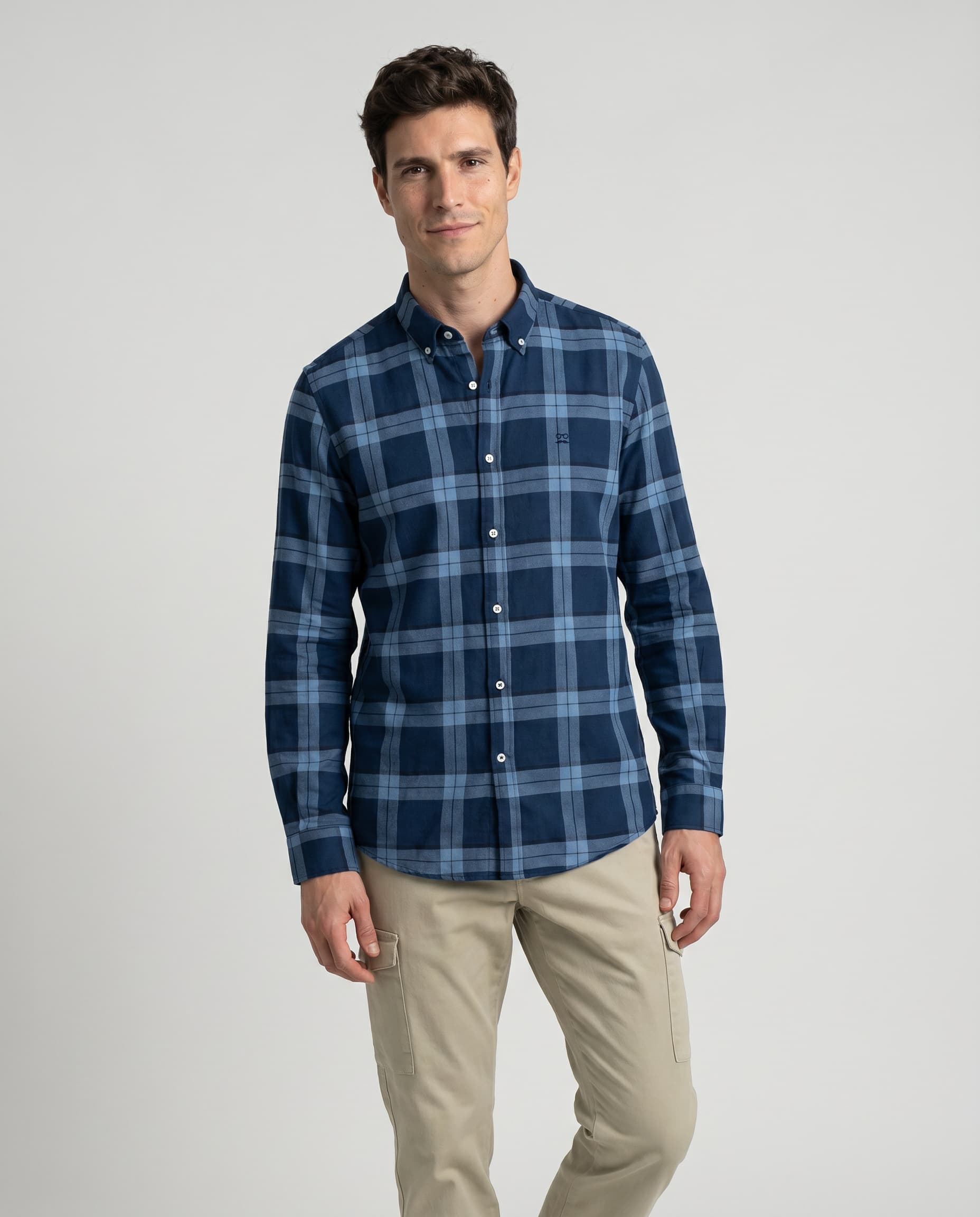 Camisa Tartán Marino