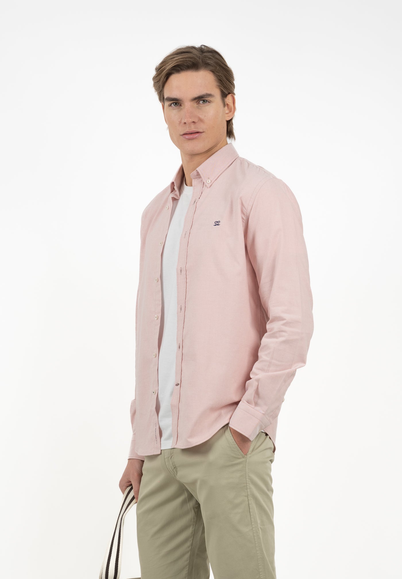 Camisa Oxford Rosa Pastel