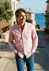 Camisa Oxford Rosa Pastel