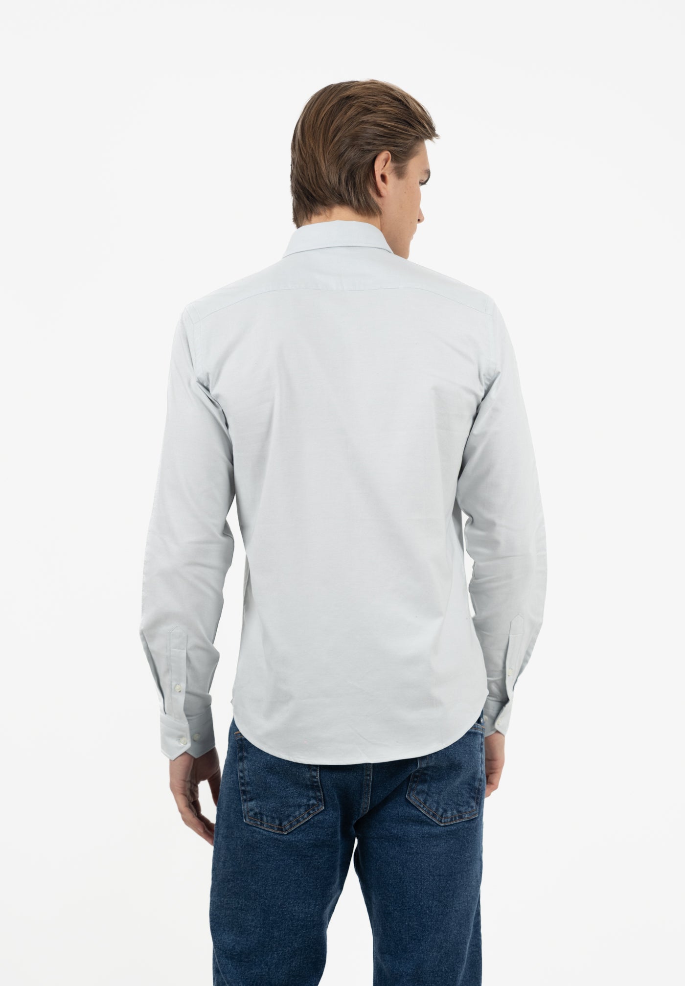 Camisa Oxford Gris