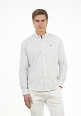 Camisa Oxford Rayas Beige Tostado