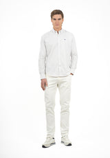 Camisa Oxford Rayas Beige Tostado