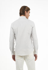 Camisa Oxford Rayas Beige Tostado