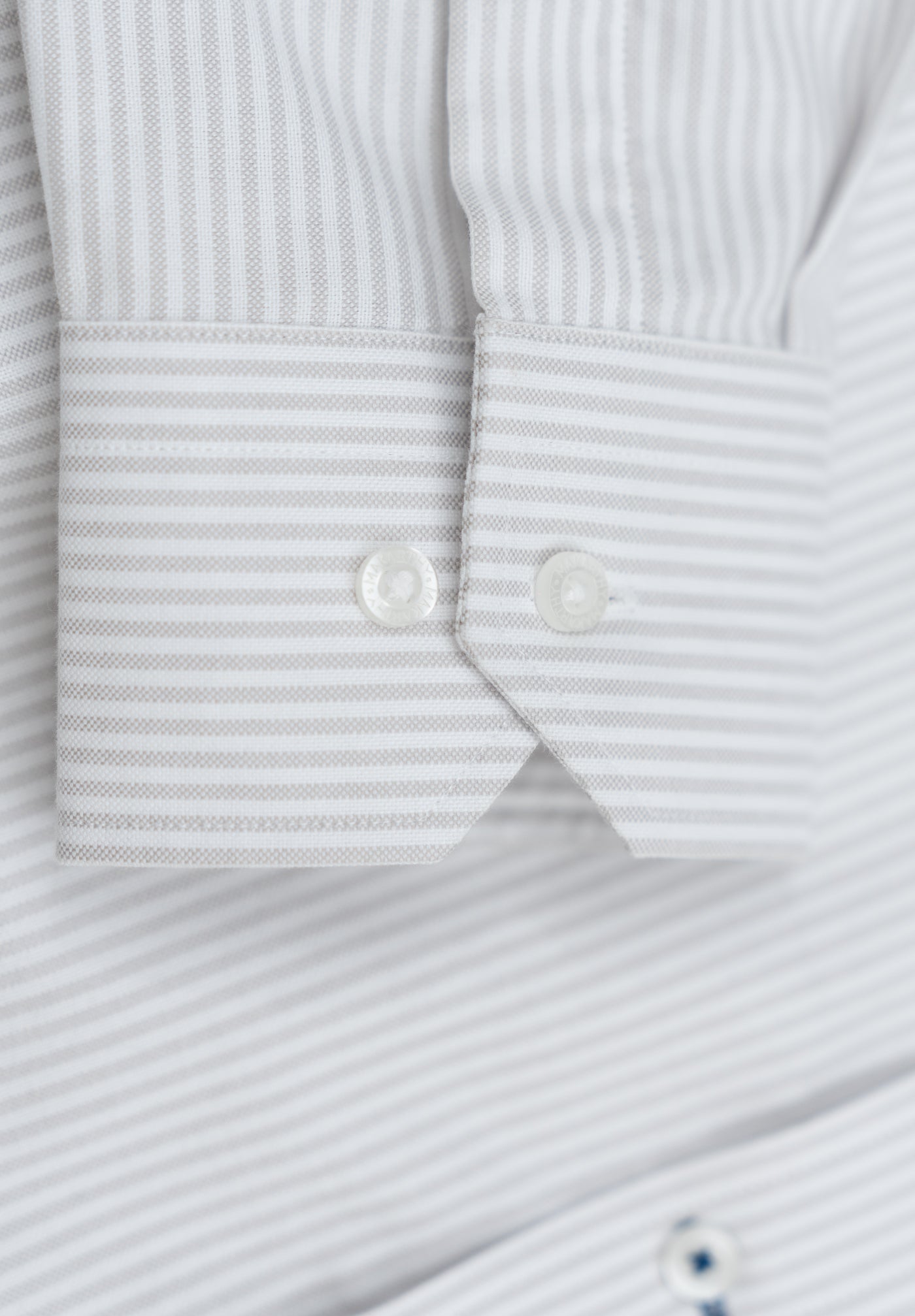 Camisa Oxford Rayas Beige Tostado