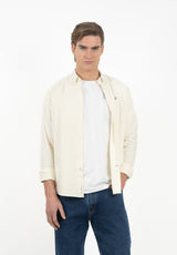 Camisa Oxford Rayas Vainilla