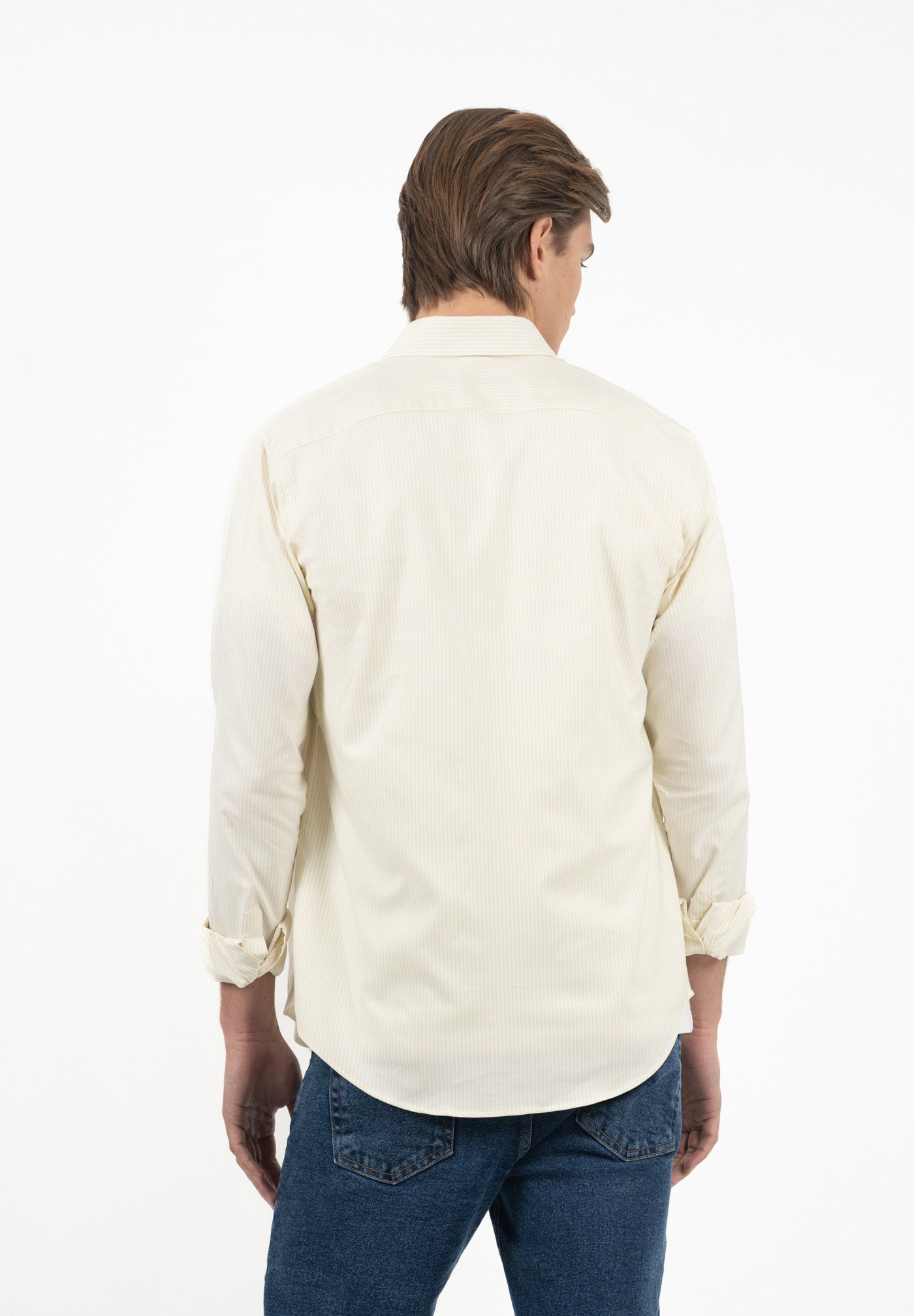 Camisa Oxford Rayas Vainilla