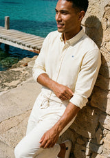 Camisa Oxford Rayas Vainilla