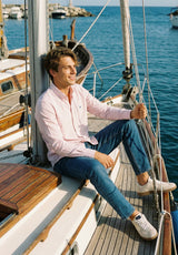 Camisa Oxford Rayas Rosa Pastel