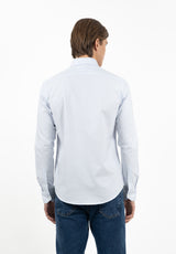 Camisa Oxford Rayas Celeste Slim