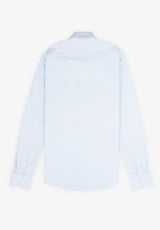 Camisa Oxford Rayas Celeste Slim