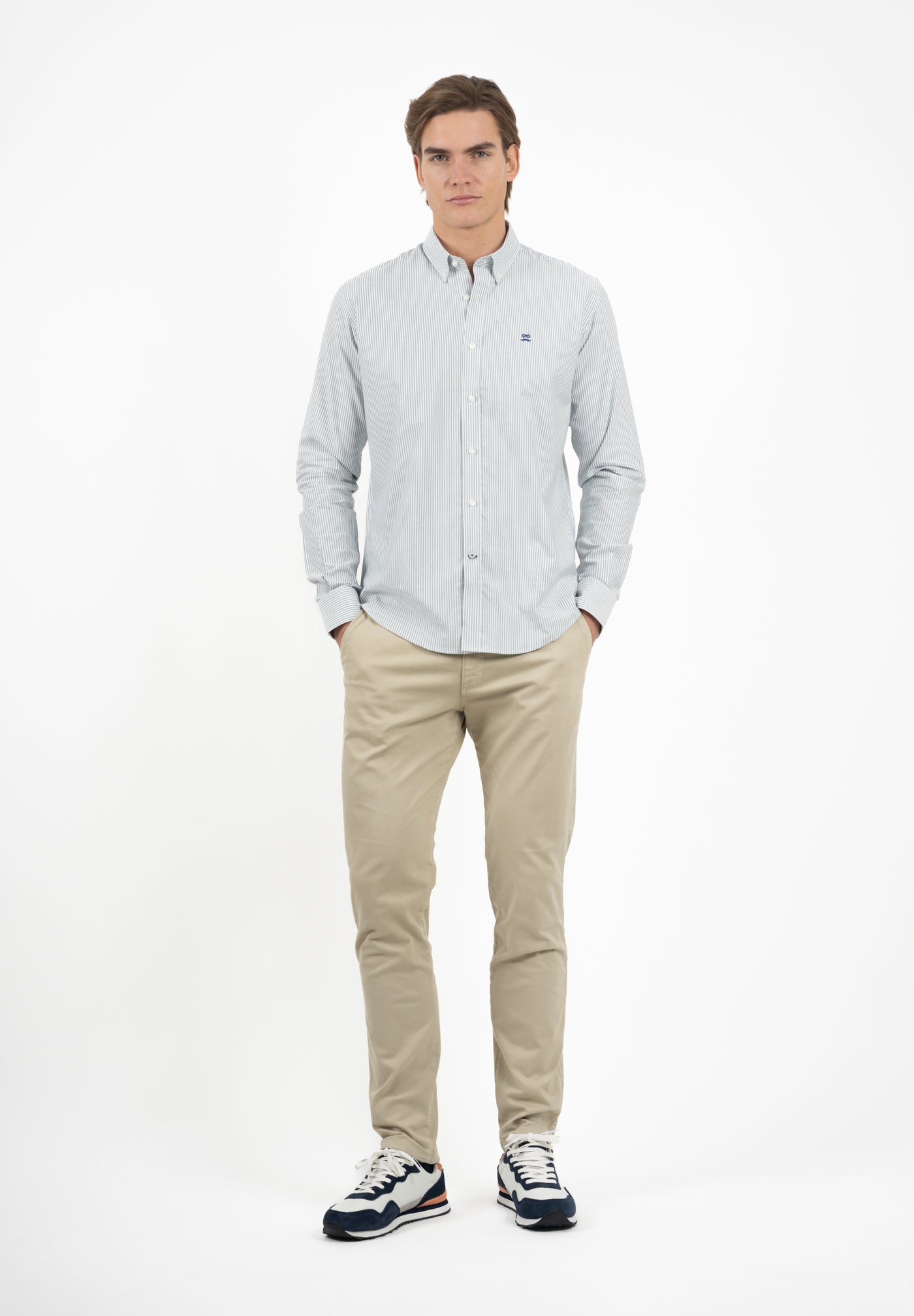 Camisa Oxford Rayas Sea Blue