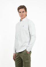 Camisa Oxford Rayas Gris