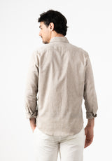 Camel Linen Slim Shirt