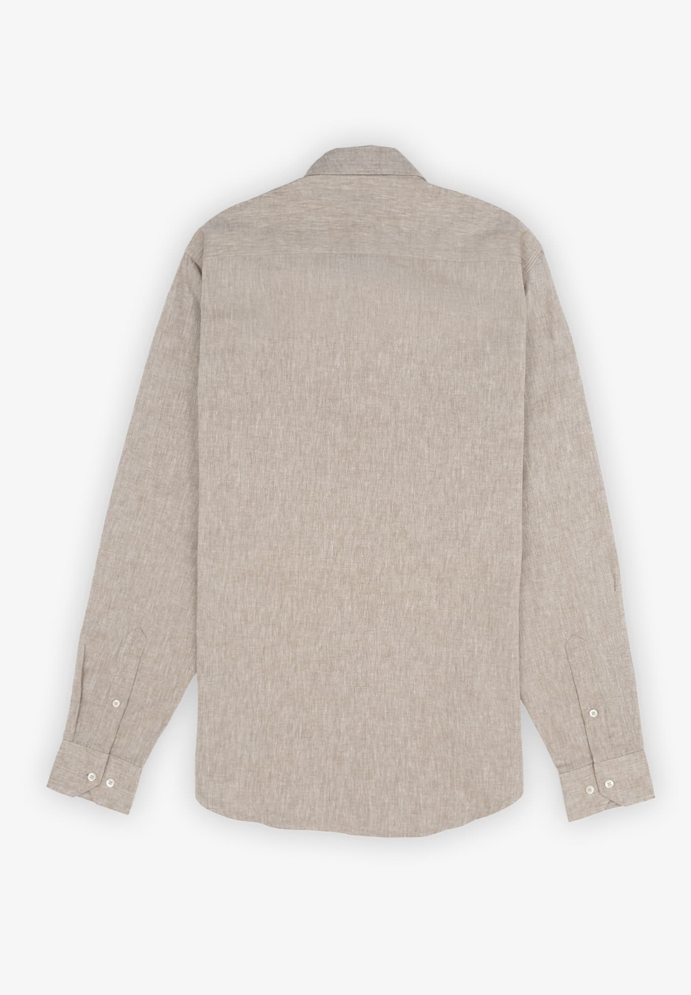 Camel Linen Slim Shirt