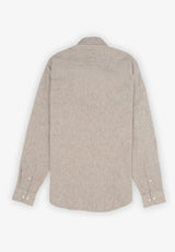 Camel Linen Slim Shirt