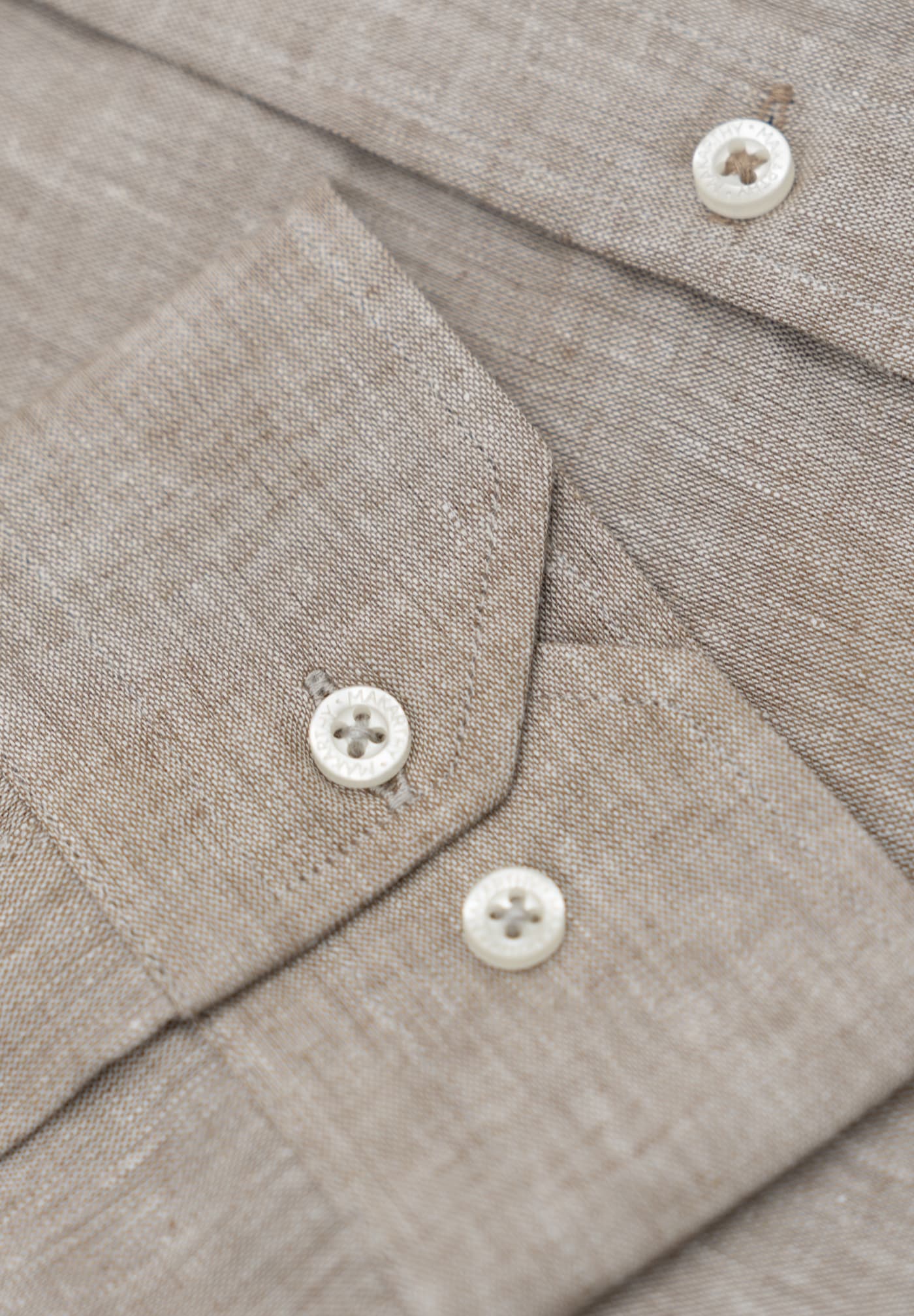 Camel Linen Slim Shirt