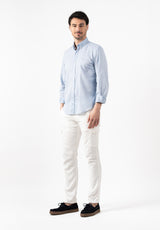Linen Slim English Blue Shirt