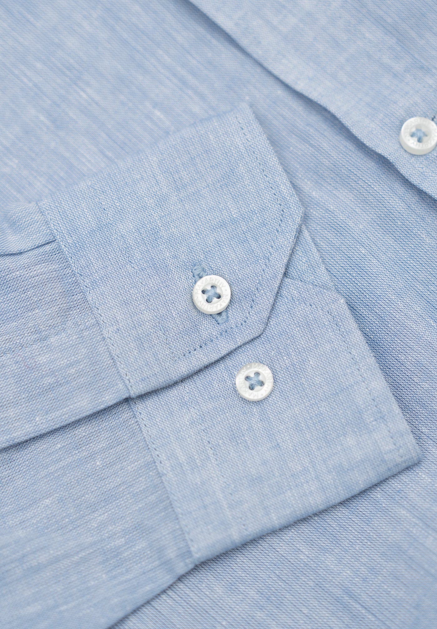 Linen Slim English Blue Shirt