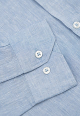 Camisa Lino Slim English Blue