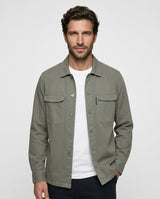 Sobrecamisa Sarga Remaches Kaki