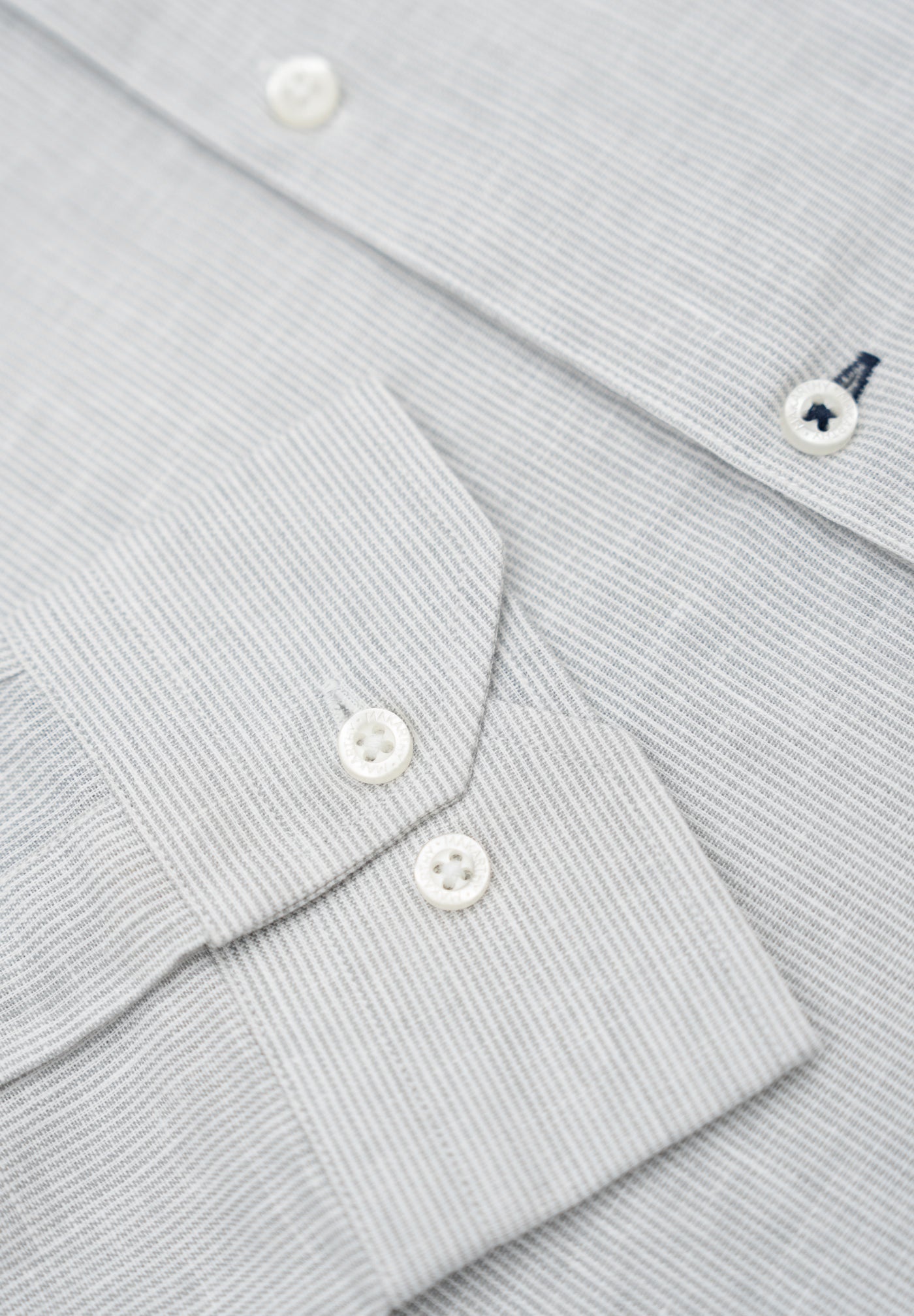 Men's Slim Fit Striped Linen Shirt - Grey
