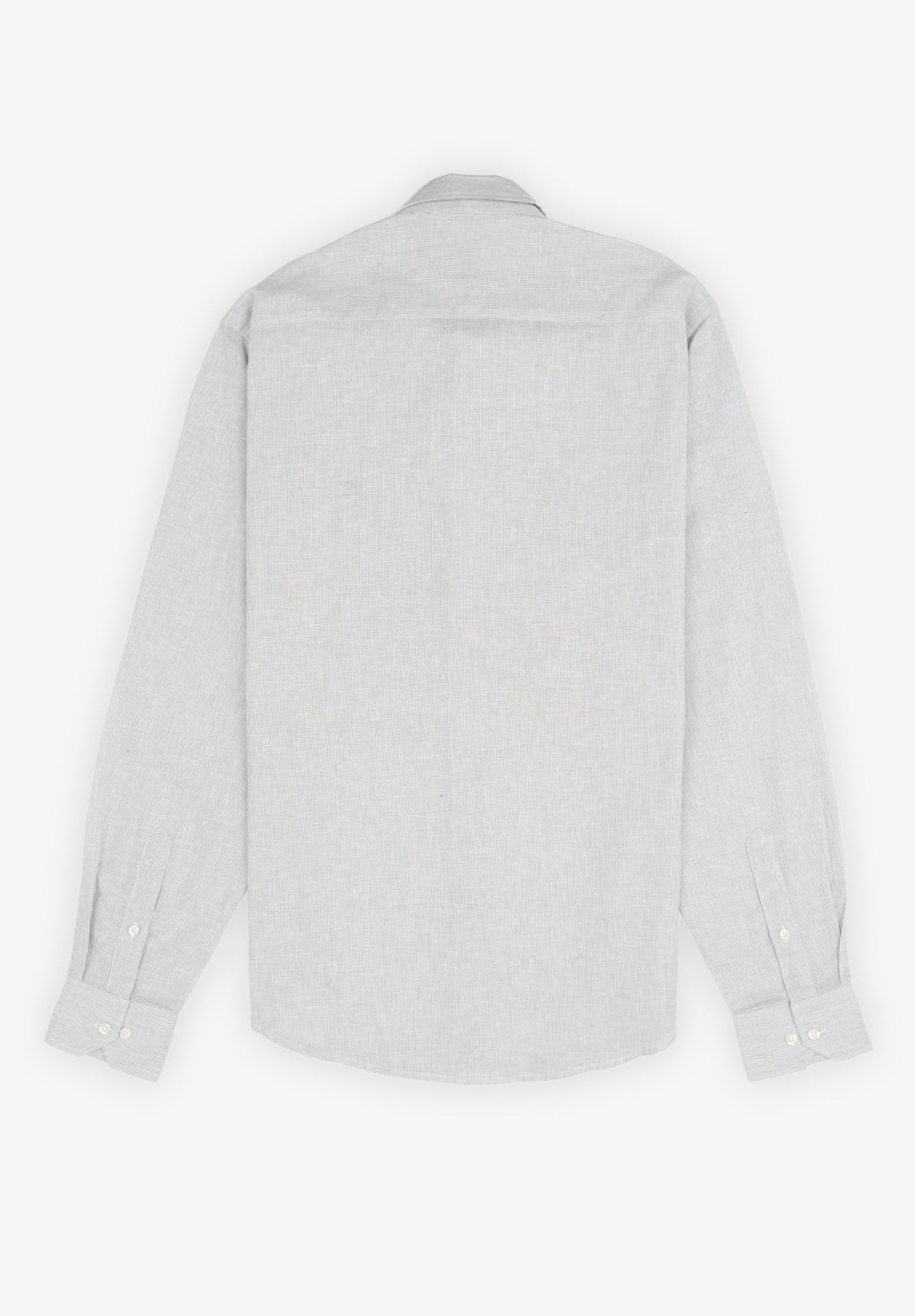 Men's Slim Fit Striped Linen Shirt - Grey