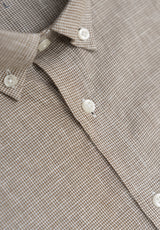 Linen Slim Tweed Camel Shirt