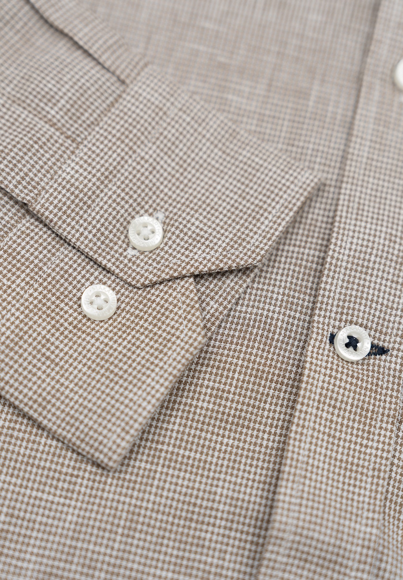 Linen Slim Tweed Camel Shirt